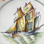 Assiette bateau Lougre