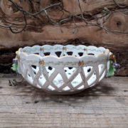 Corbeille boule ajourée carreaux Provence taille 3
