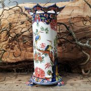 Vase sur pieds griffes Delft polychrome