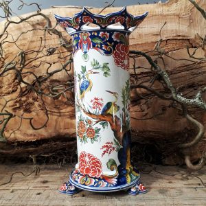 Vase sur pieds griffes Delft polychrome