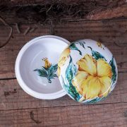 Bonbonnière ronde Hibiscus