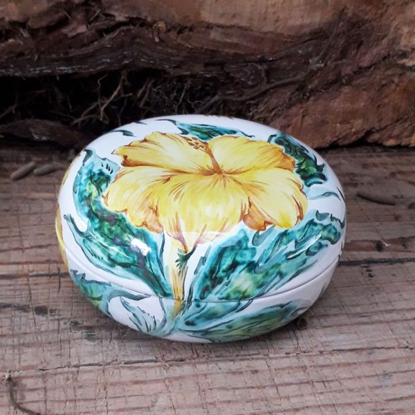 Bonbonnière ronde Hibiscus