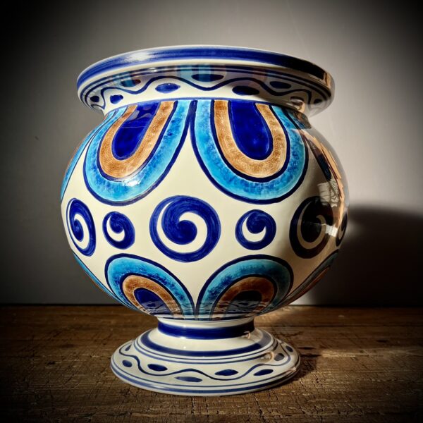 Vase boule sur pied Art Déco