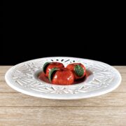 Plat talon blanc ajourage Art Déco