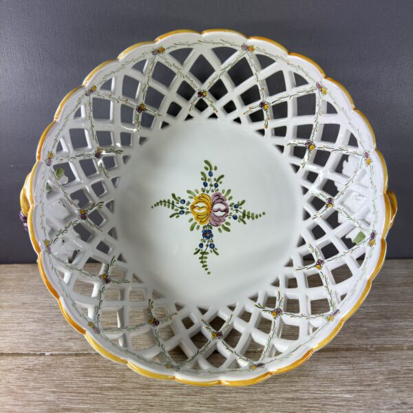 Corbeille boule ajourée carreaux Provence Taille 5