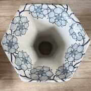 Vase à pans Roses Bleues