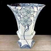 Vase à pans Roses Bleues