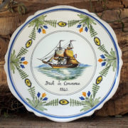 Assiette bateau Brick de commerce