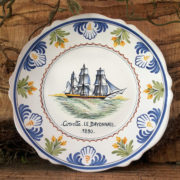 Assiette bateau Corvette Le Bayonnais