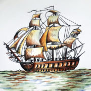 Assiette bateau Trafalgar