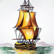 Assiette bateau Vaisseau d'escadre