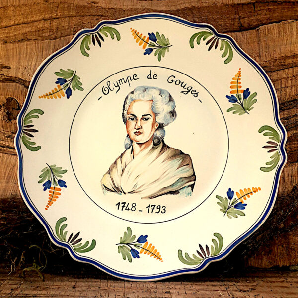 Assiette Révolutionnaire Olympe de Gouges