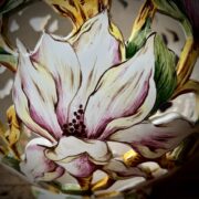 Pied de lampe boule ajouré Magnolias