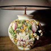 Pied de lampe boule ajouré Magnolias