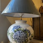 Lampe boule Hortensias bleus
