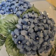 Lampe boule Hortensias bleus