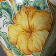Pied de lampe potiche Hibiscus